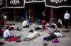 prostration in front of a monastery